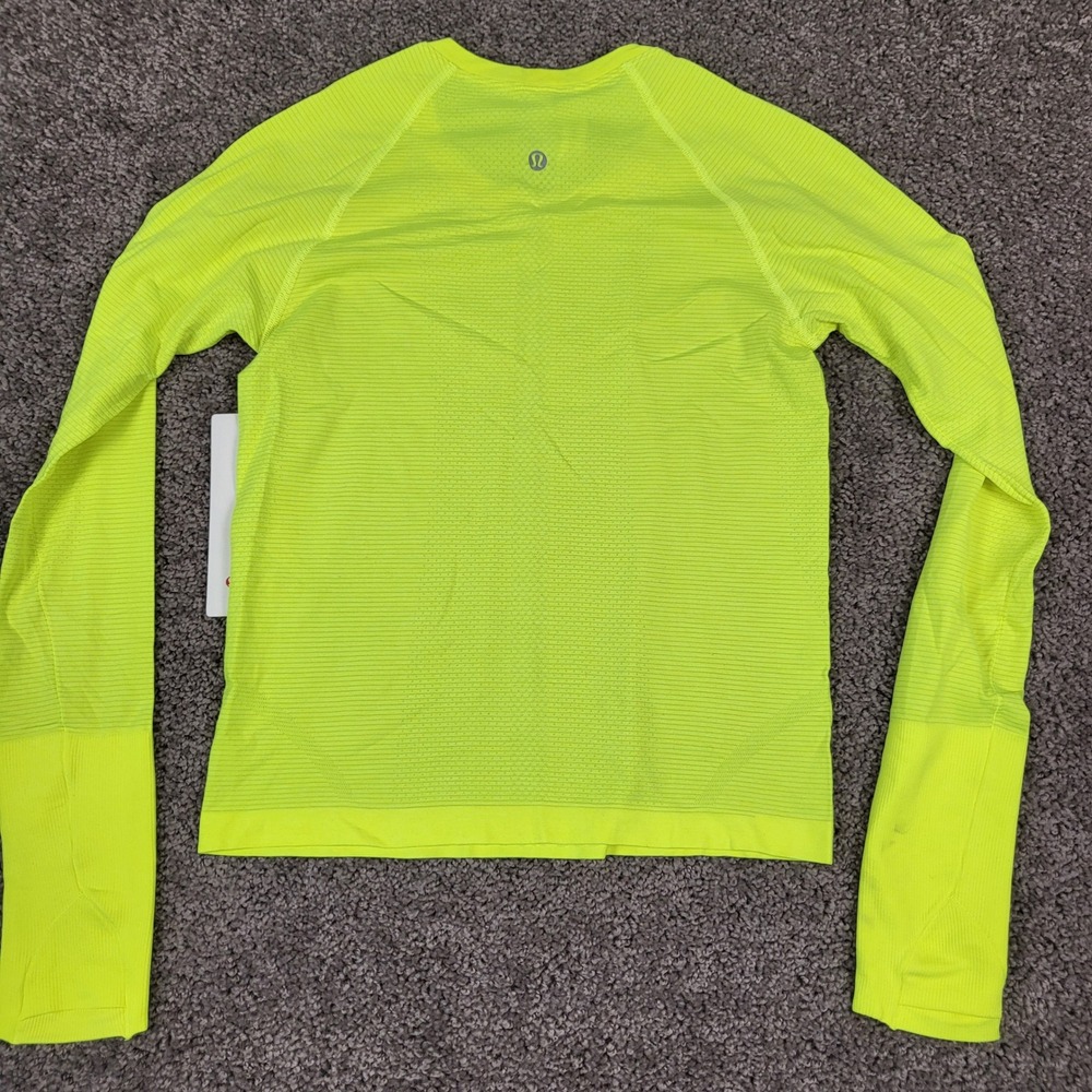 Lululemon Swiftly Tech LS 2.0 Race Women 6 Yellow NEW Flaw LW3DOBS HIYE - Picture 2 of 9
